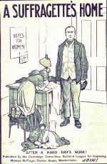 Postcard 'A suffragette's home'